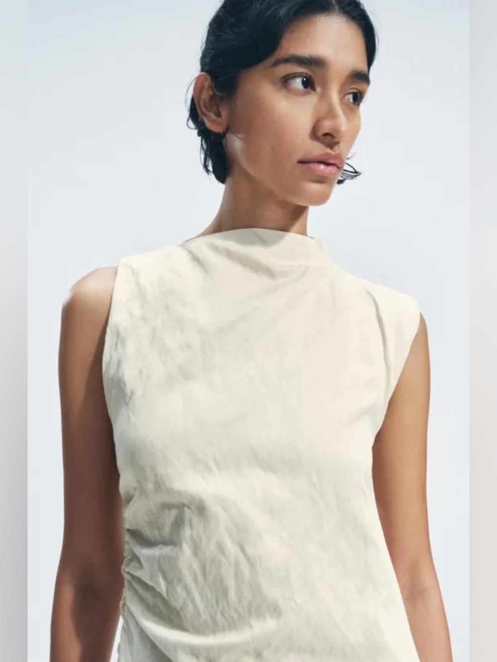 Cream Textured Shirt - Picture 3 of 5